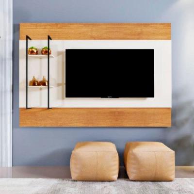 Painel Granada Para Tv 65 Polegadas Mavaular Naturalle Com Off White