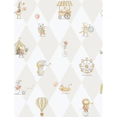 Papel De Parede Enzo Circo Bege 282-3