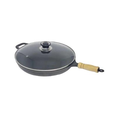 Frigideira Alta Antiaderente Cabo Tampa Vidro 30Cm Espátula.