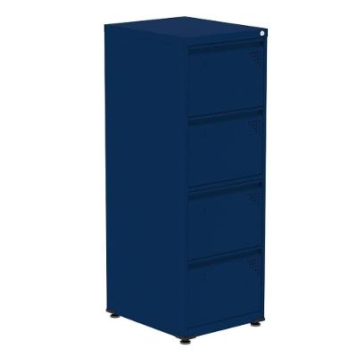 Armário De Arquivo De Aço Pandin 4 Gavetas Gavetas Azul Del Rey