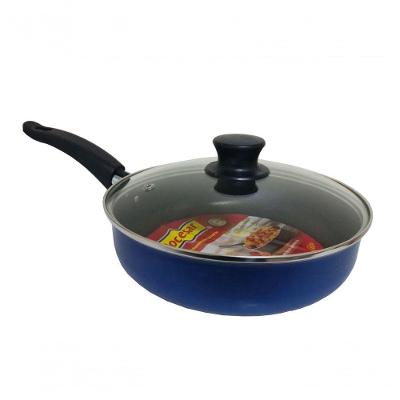 Frigideira Antiaderente Alta 18cm Tampa De Vidro Azul Docesa