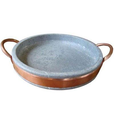 Frigideira em Pedra Sabão com Alça de Cobre 20,0 Cm