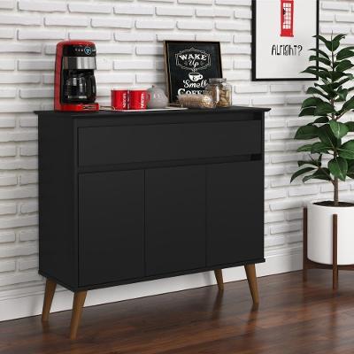 Aparador Buffet 3 Portas Brisbane Preto