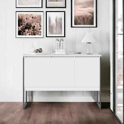 Buffet Classico Com 3 Portas Veneza Branco Preto