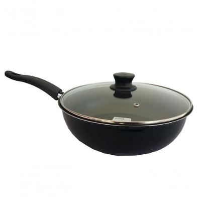 Frigideira Antiaderente 26cm 3l Preta Tampa De Vidro Belmar