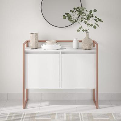 Buffet Industrial Para Sala Irlanda Branco Cobre