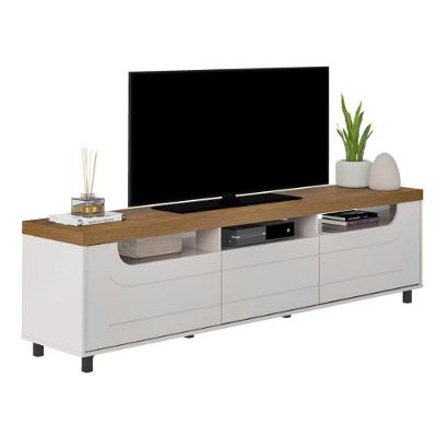 Rack 1 Gaveta Para Tv 75 Polegadas Serra Pinho Off White