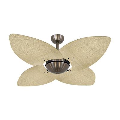 Ventilador De Teto Dormamu Bronze Office 4 Pás Palmae Natural 220V