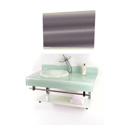 Gabinete De Vidro 90cm Full Curvado Duplo Inox Branco
