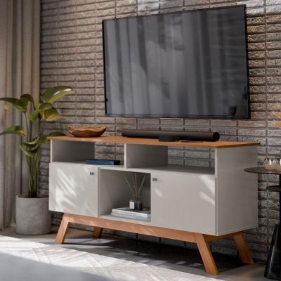 Rack Para Tv 3 Nichos Bilbão Off White Nature