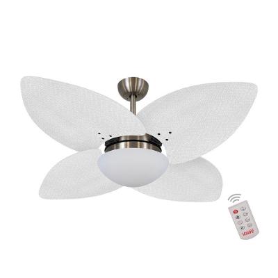 Ventilador De Teto Dormamu Bronze 4 Pás Palmae Branco 110V Com Controle