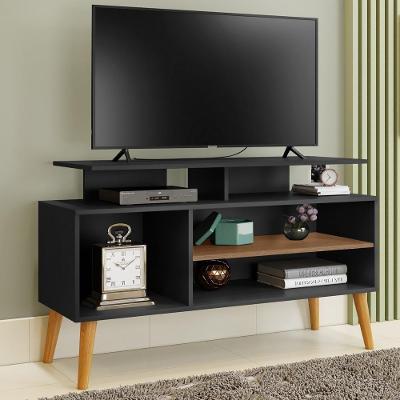 Rack Para Tv Brado Preto E Canela