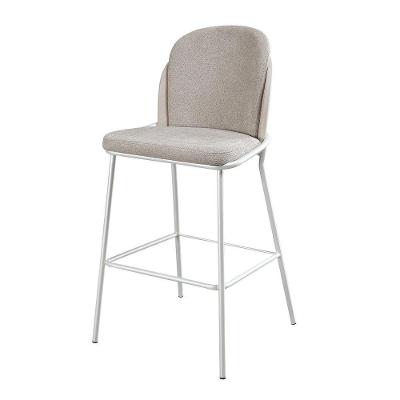 Banqueta Com Assento Estofado E Base Em Aço Carbono Com Pintura Automotiva – Luna Exclusiva Branco Perolado Automotivo