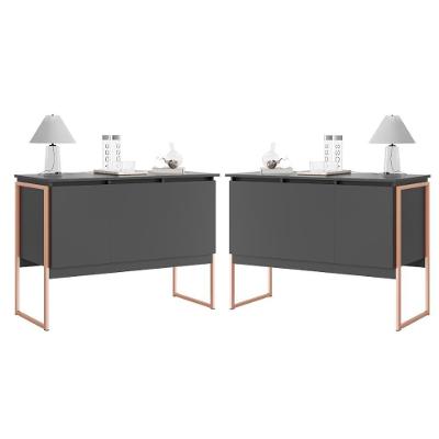 Conjunto De Buffets Industriais Milão Preto Cobre