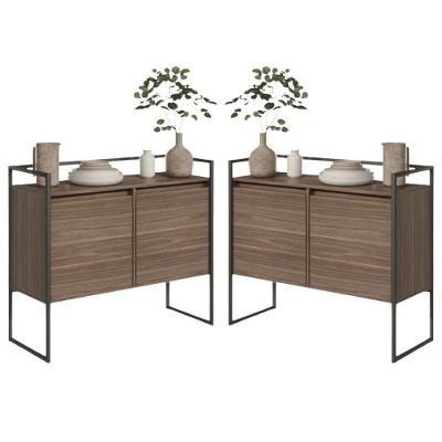 Conjunto Buffet Aparador Industrial 2 Portas Affara