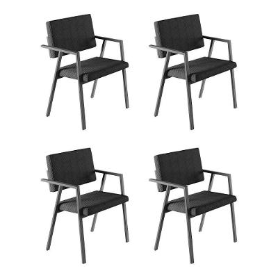 Conjunto 4 Cadeira Podium Plus Space Preto