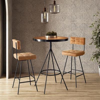 Conjunto Mesa Com 2 Banquetas Grecia Amarula