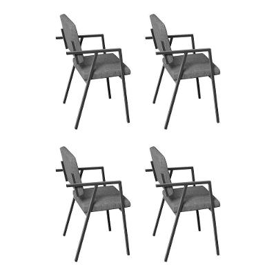 Conjunto 4 Cadeira Podium Plus Grafite