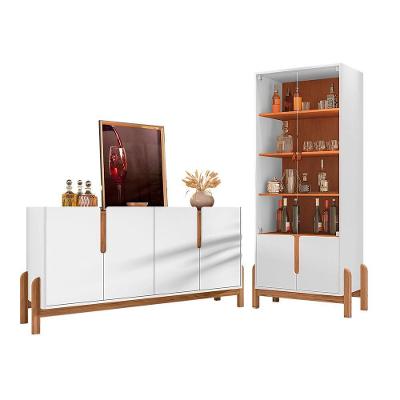 Conjunto Buffet 170 E Cristaleira Luisa Branco Cedro