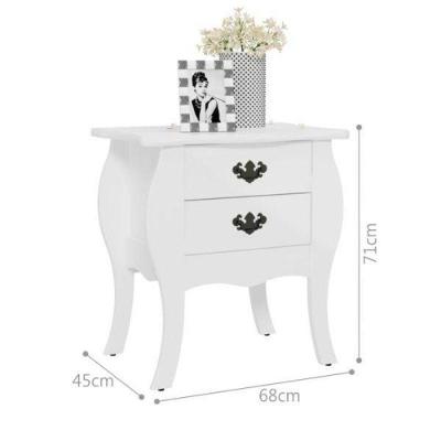 Mesa De Cabeceira Bombe Premier Branco