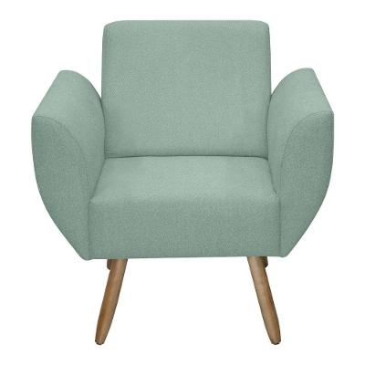 Poltrona Jolly Decorativa Em Tecido Boucle Com 1 Assento Verde