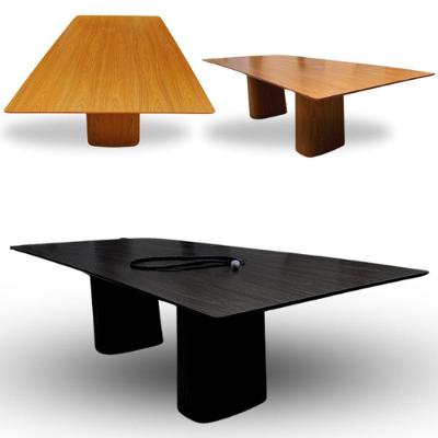 Mesa De Jantar Cone Retangular Duo 180x100cm Base Ébano Tampo Ébano