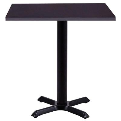 Mesa ômega Ferro Preto 74 Cm (alt) Base Em X Tampo Mdp Quadrado 80 Cm (larg) X 2,50 Cm (alt) Preto
