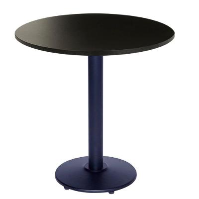 Mesa Zeta Ferro Preto 75 Cm (alt) Disco Redondo Tampo Mdp Redondo 80 Cm (larg) X 2,50 Cm (alt) Preto