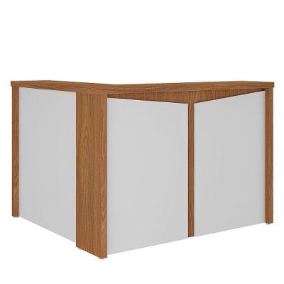 Balcão Para Escritório Para Atendimento/recepção Freijó/branco