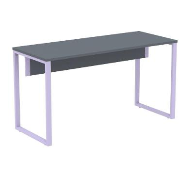 Mesa Escritório P25 Tub Pandin 170 Cm (larg) X 70 Cm (prof) Tampo Mdp Grafito Pé Aço Tubular Lilás