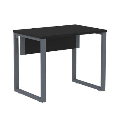 Mesa Escritório P25 Tub Pandin 90 Cm (larg) Tampo Mdp Preto Pé Aço Tubular Grafito