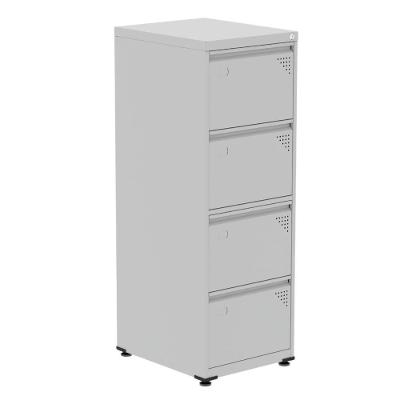 Armário De Arquivo De Aço Pandin 4 Gavetas Gavetas Cinza-branco
