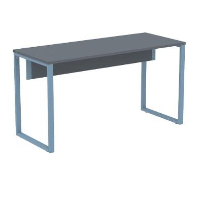 Mesa Escritório P25 Tub Pandin 170 Cm (larg) X 70 Cm Prof Tampo Mdp Grafito Pé Aço Tubular Azul Dali