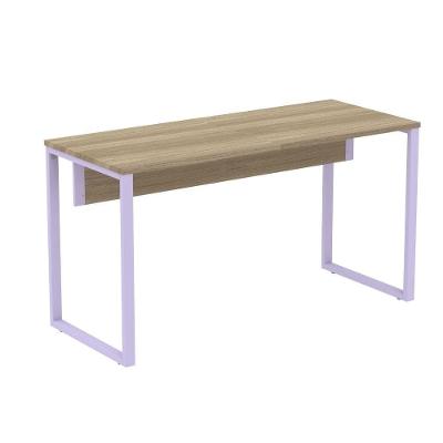 Mesa Escritório P25 Tub Pandin 150 Cm (larg) X 70 Cm (prof) Tampo Mdp Noce Pé Aço Tubular Lilás