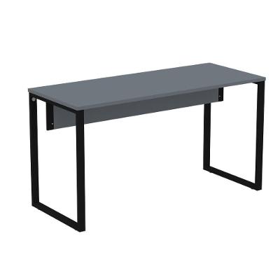 Mesa Escritório P25 Tub Pandin 170 Cm (larg) X 70 Cm (prof) Tampo Mdp Grafito Pé Aço Tubular Preto