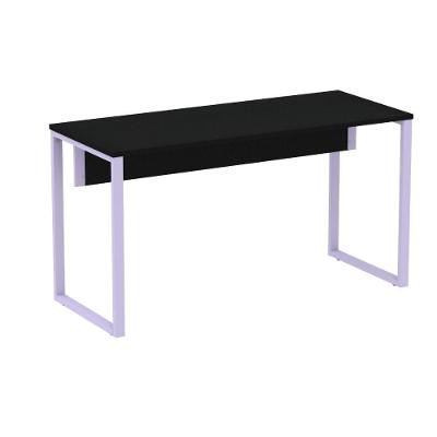 Mesa Escritório P25 Tub Pandin 170 Cm (larg) X 70 Cm (prof) Tampo Mdp Preto Pé Aço Tubular Lilás
