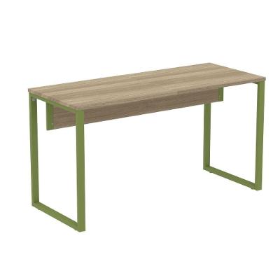 Mesa Escritório P25 Tub Pandin 150 Cm (larg) X 70 Cm (prof) Tampo Mdp Noce Pé Aço Tubular Verde