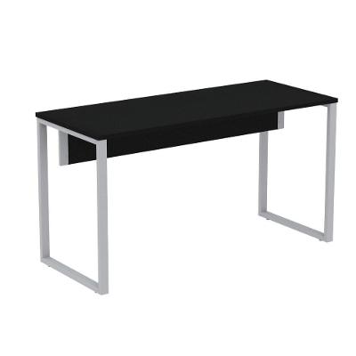 Mesa Escritório P25 Tub Pandin 170 Cm (larg) X 70 Cm (prof) Tampo Mdp Preto Pé Aço Tubular Cinza