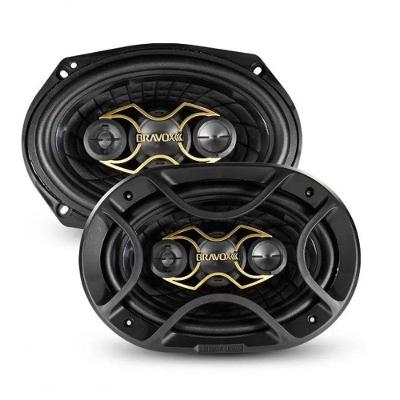 Par Alto Falantes Automotivo Bravox 170 Rms 6x9 Dourado