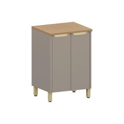 Balcão De Cozinha 60cm 2 Portas Com Tampo Lumina Luciane Móv Cinammon/cinammon