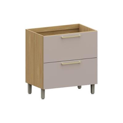 Balcão De Cozinha 80cm 1 Pt 2 Gav Elegance Luciane Móveis Freijó/cinammon