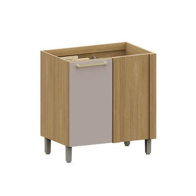 Balcão De Cozinha Canto Reto 95cm 1 Pt Elegance Luciane Móve Freijó/cinammon