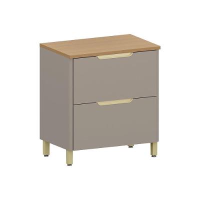Balcão De Cozinha 80cm 1 Porta 1 Gavetão Com Tampo Lumina Lu Cinammon/cinammon
