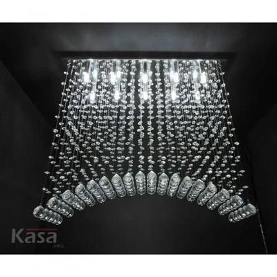 Lustre Para Sala, Quarto, Sala De Jantar, Hall, Cozinha Em Cristal K9 Base 18x100 80cm