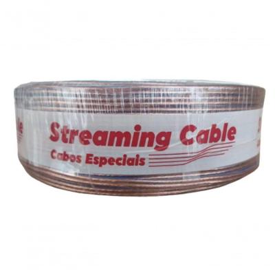 Rolo Cabo 50m 2x14 Awg 12v Azul Cordao Bicolor Cristal