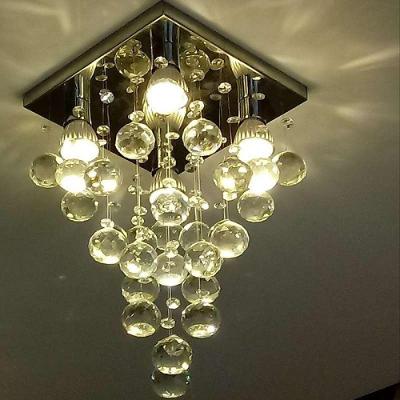 Lustre Para Sala, Quarto, Hall, Sala De Jantar, Cozinha, Escritório Em Cristal K9 Base 20x20 60cm