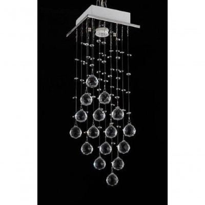 Lustre Para Sala, Quarto, Cozinha, Banheiro Em Cristal K9 Base 14x14 50cm