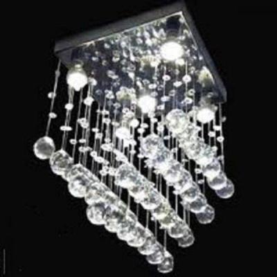 Lustre Para Sala, Quarto, Hall, Cozinha, Em Cristal K9 Base 30x30 50cm