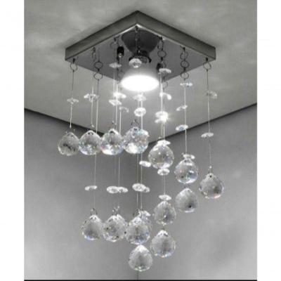 Lustre Para Sala, Quarto, Banheiro, Hall, Cristal K9 Base 14x14 60cm