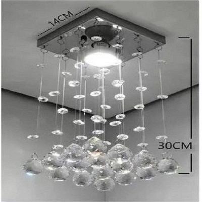 Lustre Para Sala, Quarto, Banheiro, Cristal K9 Base 14x14 30cm